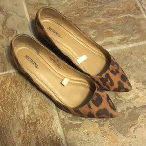 Leopard print flats
